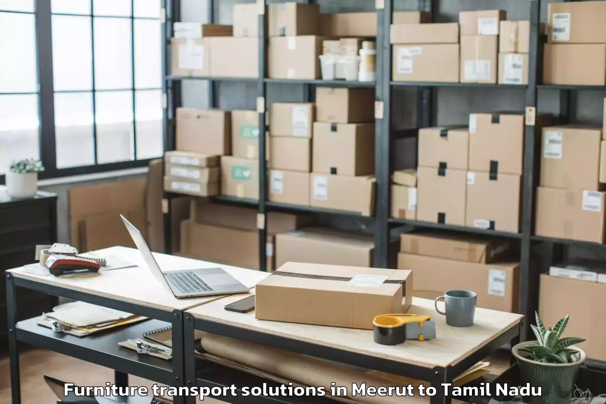 Hassle-Free Meerut to Tiruvallur Furniture Transport Solutions